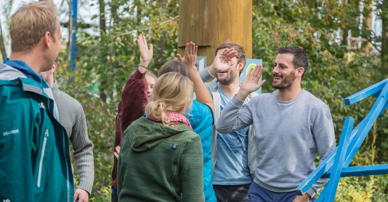 Team feiert zusammen