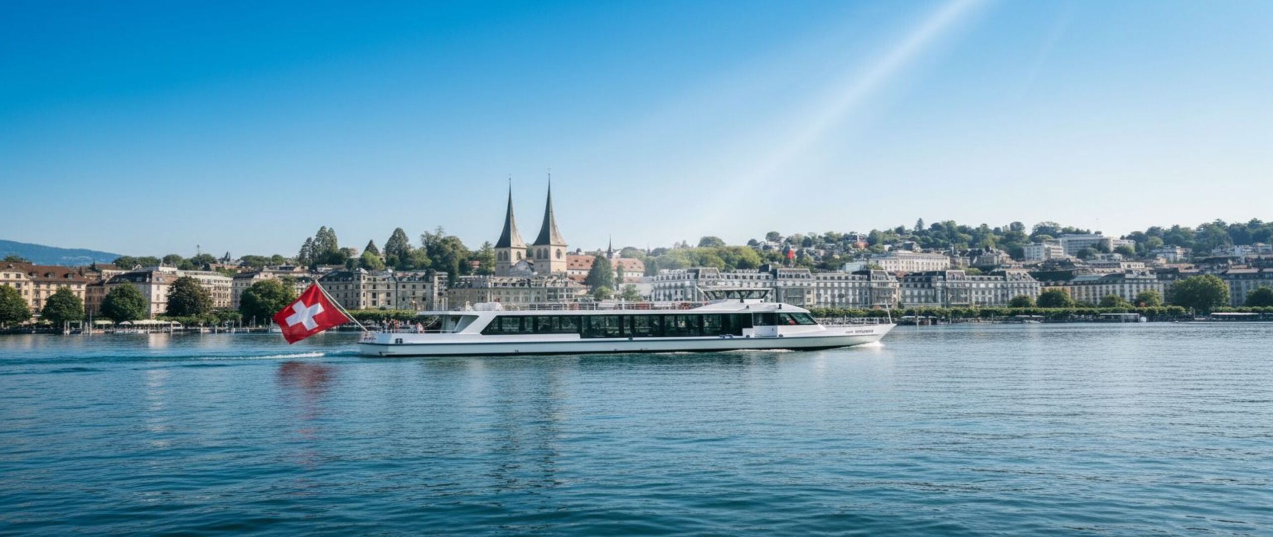 Passagierschiff auf dem Vierwaldstättersee in Luzern – malerischer Start der Incentive Reise Luzern mit Alpenpanorama.