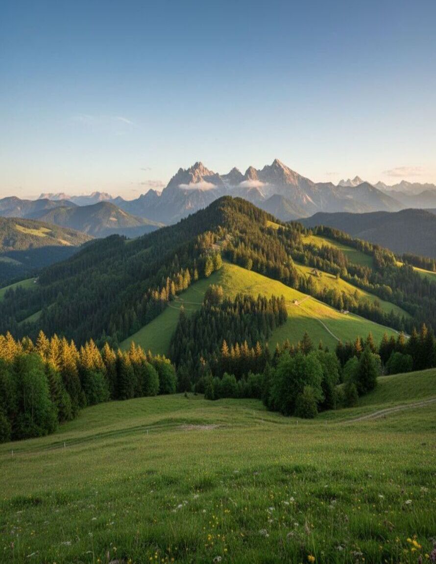 Alpenpanorama am Blomberg bei Bad Tölz – idyllische Berglandschaft für das Teamevent am Blomberg.